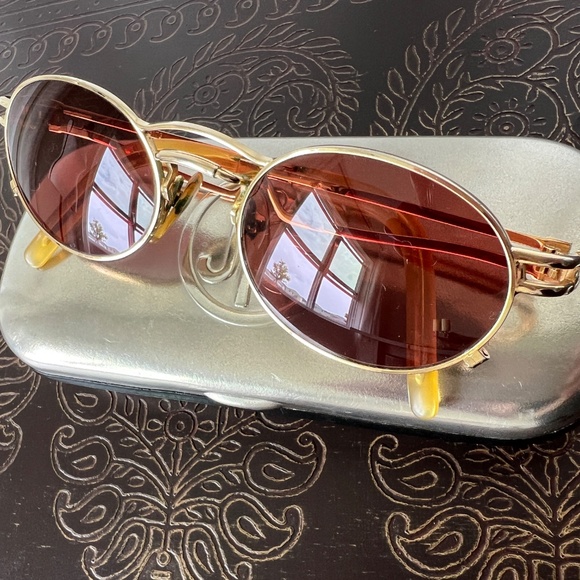 Jean Paul Gaultier 56-3173 Vintage Sunglasses | Gold Frame | Smokey Lenses - Picture 2 of 15